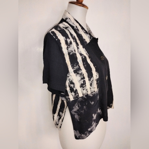 CROPPED RAYON BALI BLOUSE - Picture 4 of 8